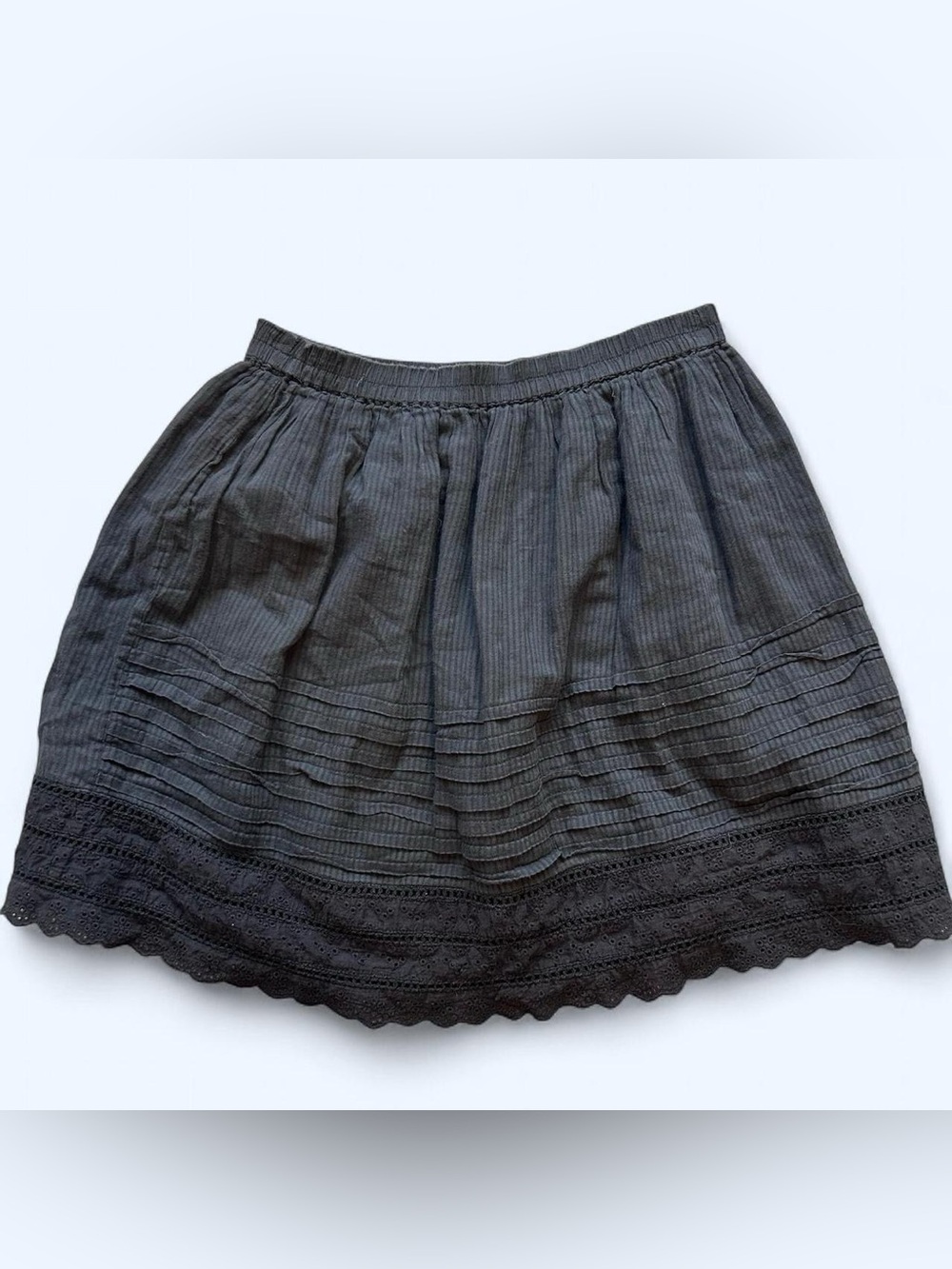 Grey Ruffle Lace Skirt